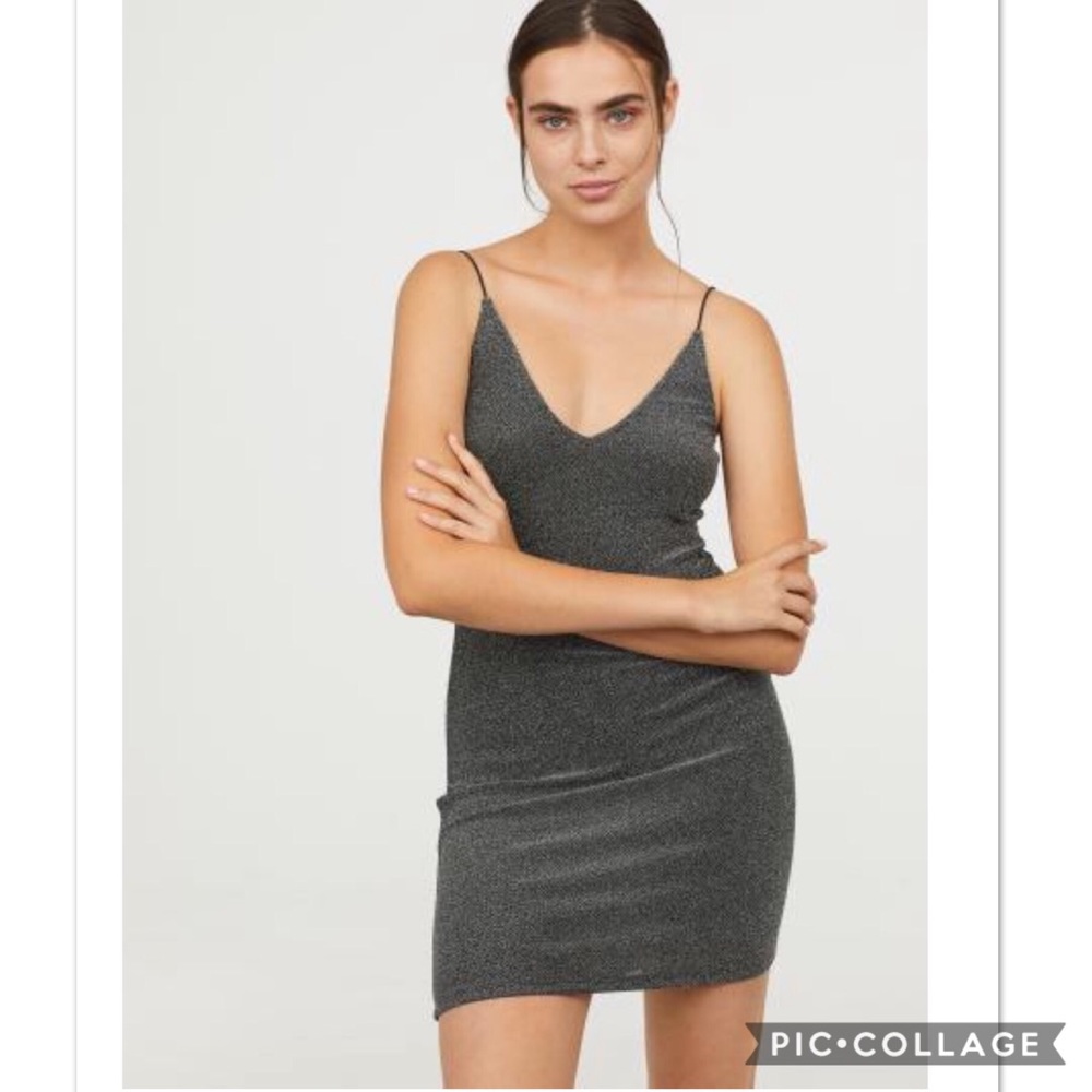 H&M Glittery spaghetti strap dress